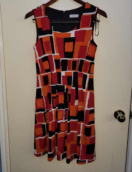 Vintage Calvin Klein square pattern dress - Picture 2 of 2